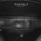Black Leather Chanel Flap Bag
