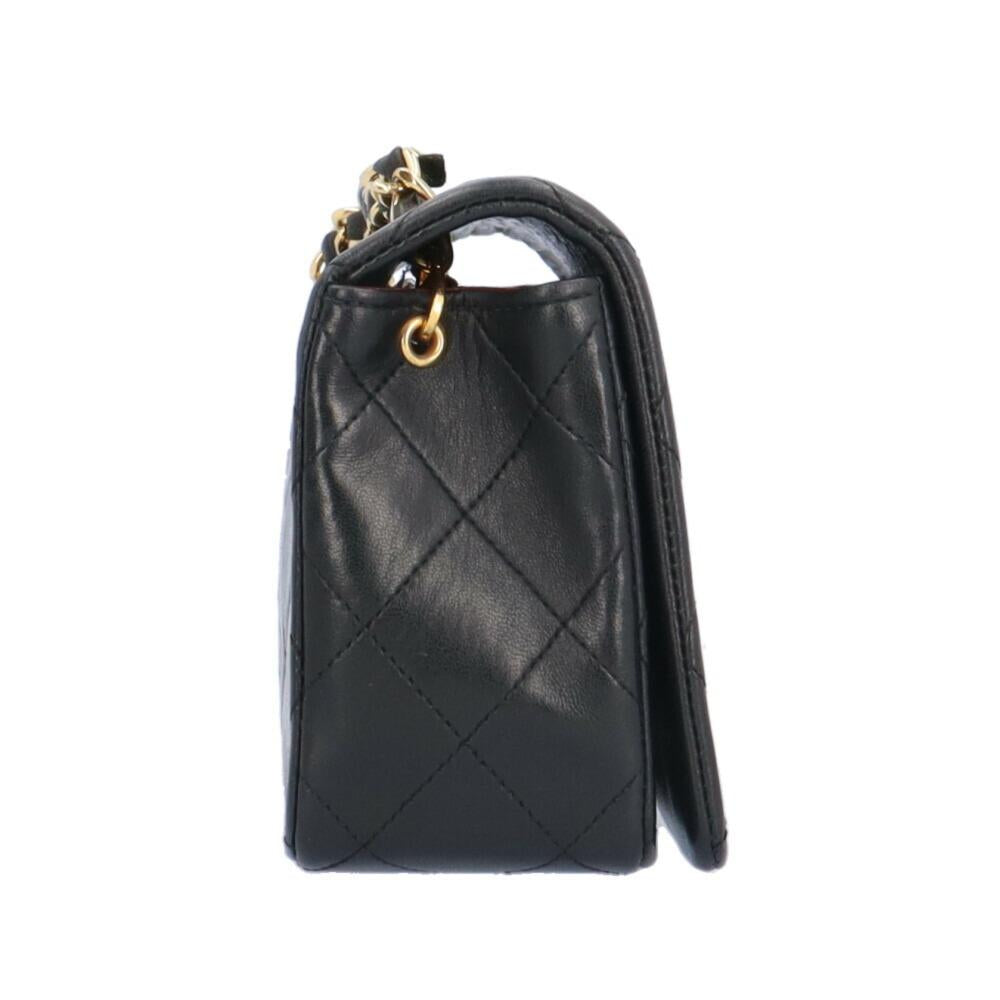 Black Leather Chanel Shoulder Bag