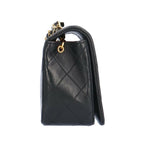 Black Leather Chanel Shoulder Bag