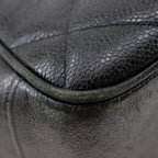 Black Leather Chanel Shoulder Bag