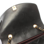 Black Leather Chanel Shoulder Bag