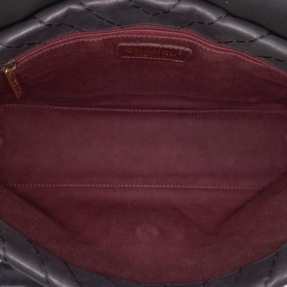 Black Leather Chanel Flap Bag