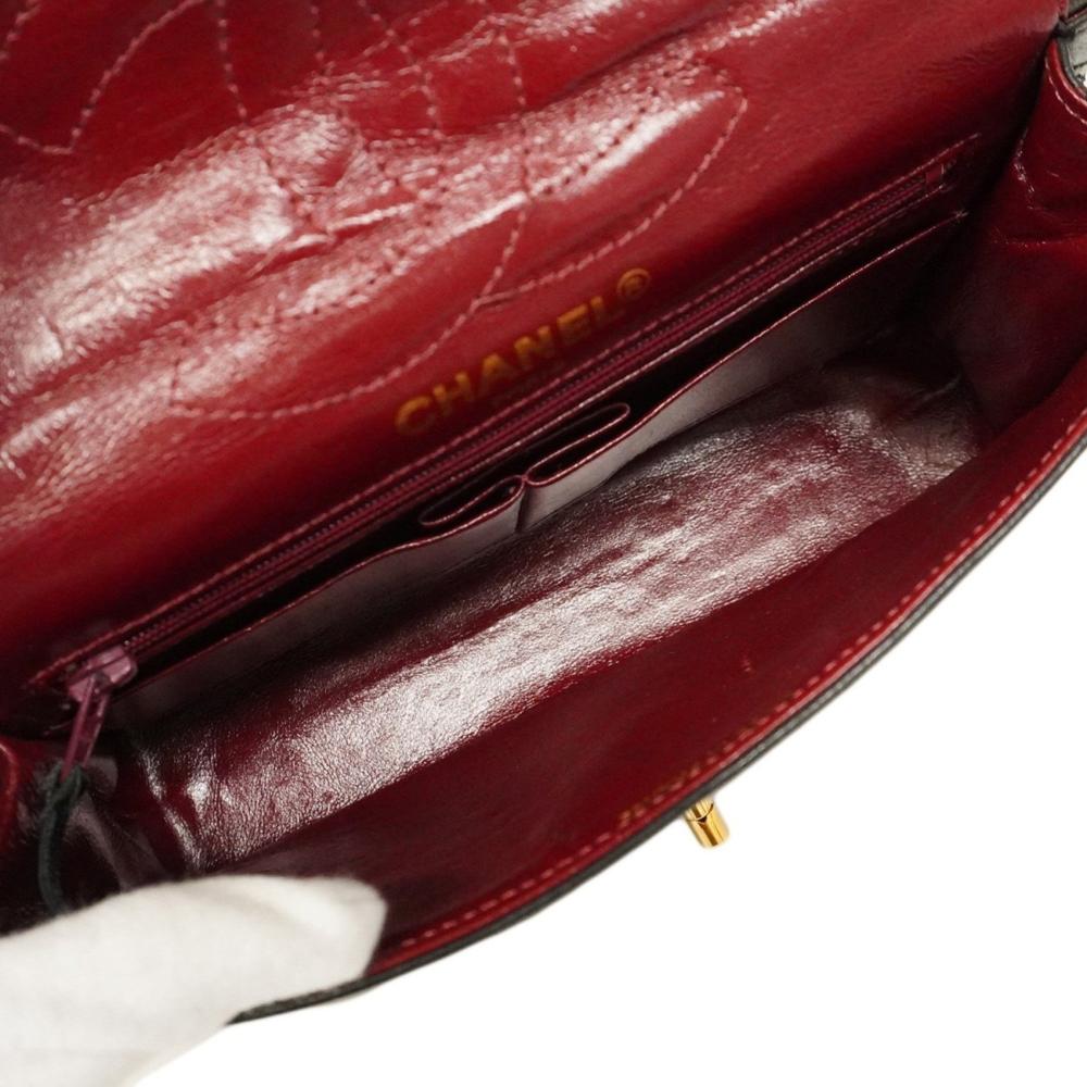 Black Leather Chanel Flap Bag