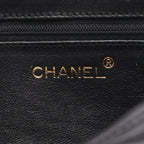 Black Leather Chanel Shoulder Bag