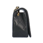 Black Leather Chanel Wallet On Chain