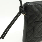 Black Leather Chanel Crossbody Bag
