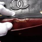 Black Leather Chanel Shoulder Bag