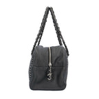 Black Leather Chanel Shoulder Bag