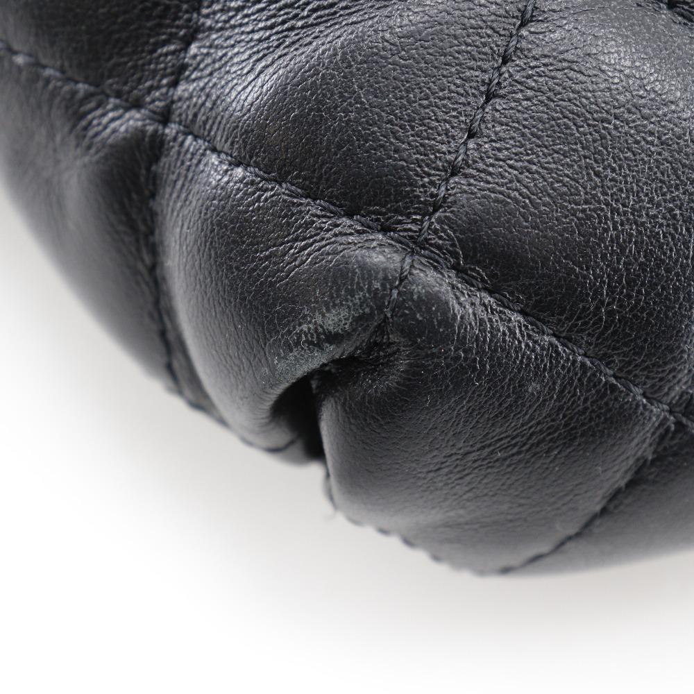 Black Leather Chanel Belt Bag