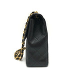 Black Leather Chanel Shoulder Bag
