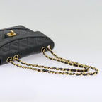 Black Leather Chanel Shoulder Bag