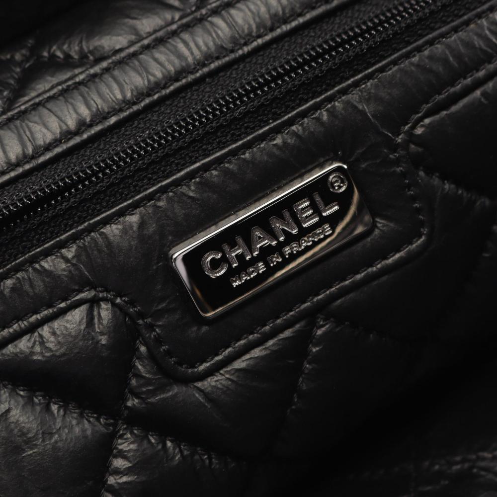 Black Leather Chanel Flap Bag