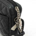 Black Leather Chanel Shoulder Bag