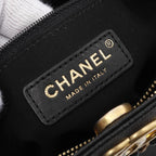 Black Leather Chanel Crossbody Bag