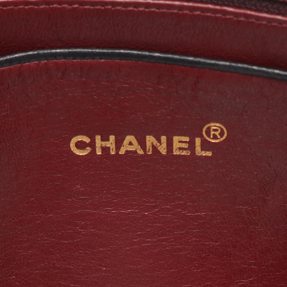Black Leather Chanel Shoulder Bag