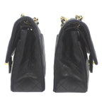 Black Leather Chanel Flap Bag