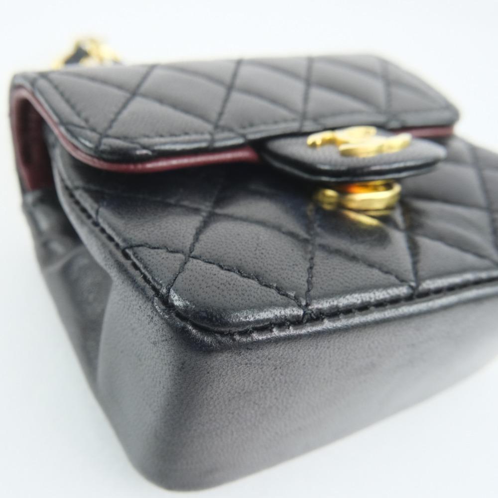 Black Leather Chanel Belt Bag