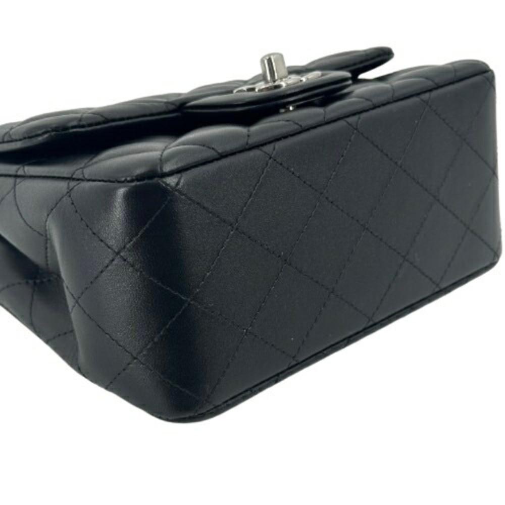 Black Leather Chanel Shoulder Bag