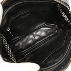 Black Leather Chanel Shoulder Bag