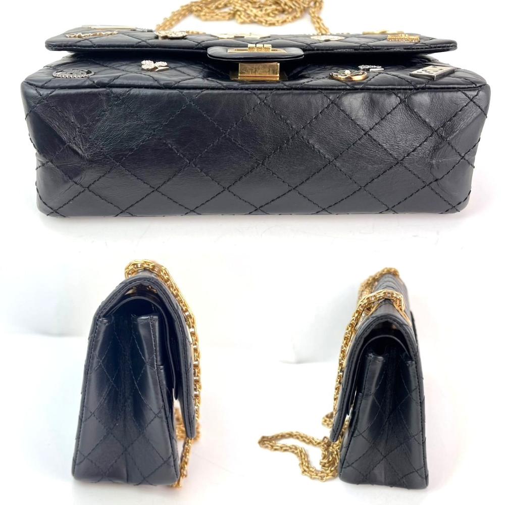 Black Leather Chanel Flap Bag