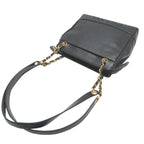 Black Leather Chanel Shoulder Bag