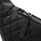 Black Leather Chanel Belt Bag