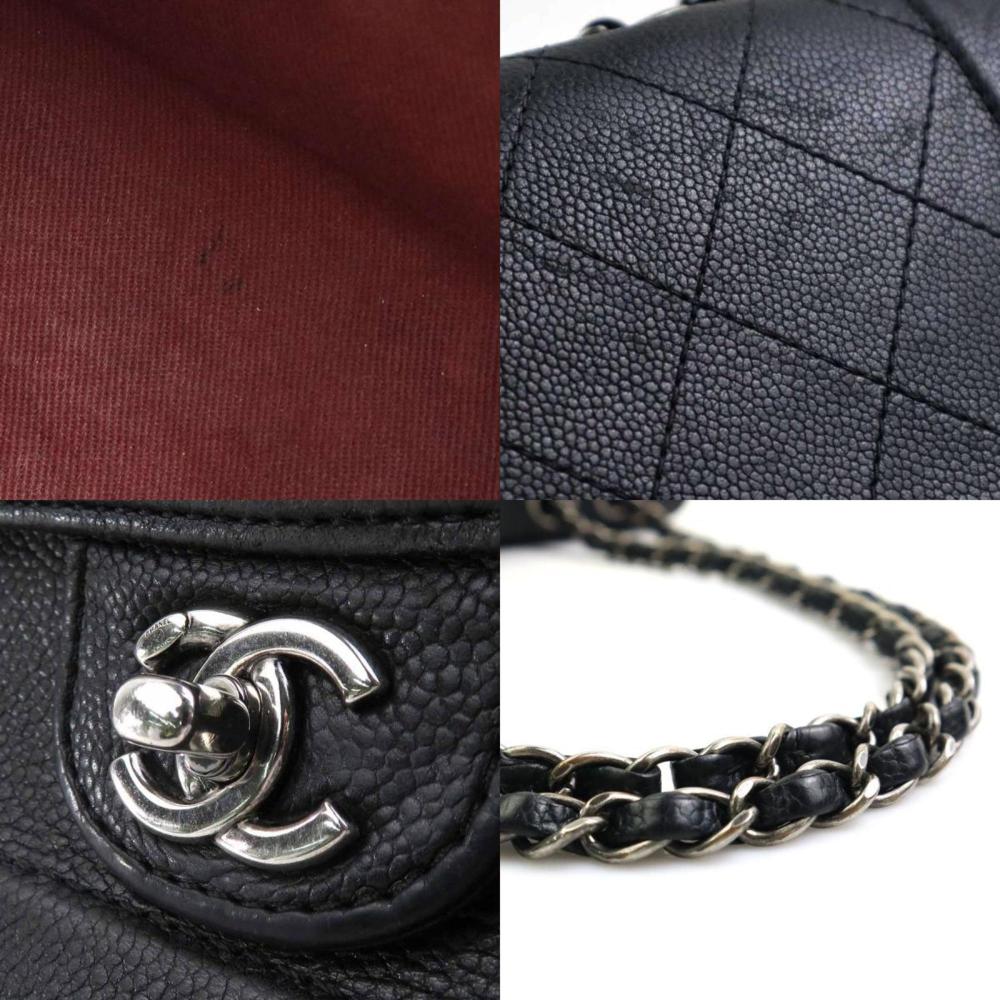 Black Leather Chanel Crossbody Bag