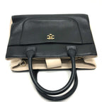 Black Leather Chanel Shoulder Bag
