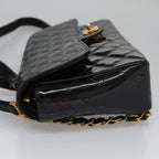 Black Leather Chanel Backpack