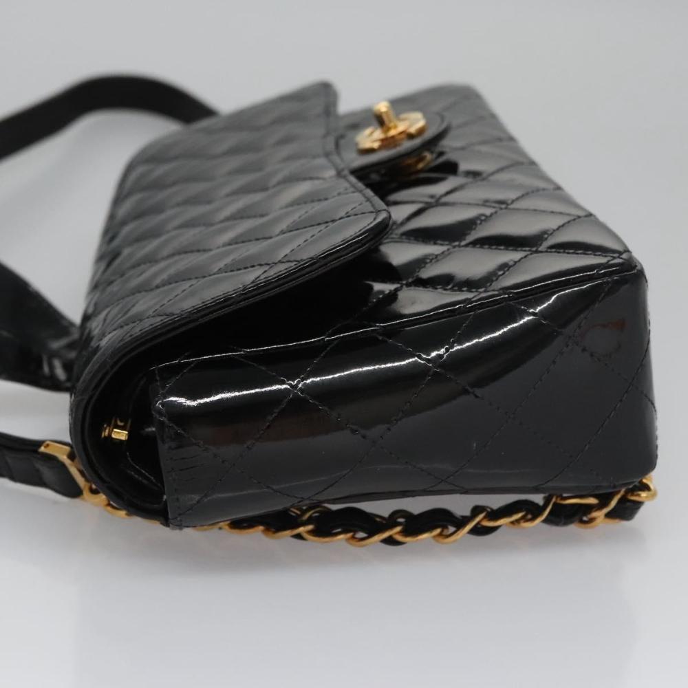 Black Leather Chanel Backpack