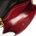 Black Leather Chanel Shoulder Bag