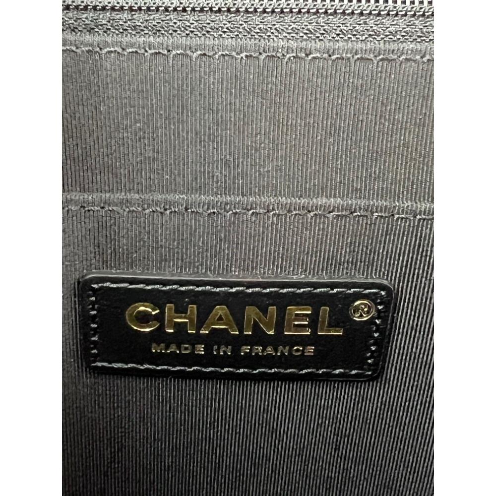 Black Leather Chanel Flap Bag