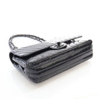 Black Leather Chanel Flap Bag