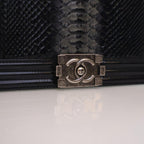 Black Leather Chanel Flap Bag