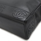 Black Leather Chanel Shoulder Bag