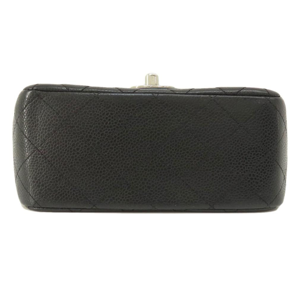 Black Leather Chanel Shoulder Bag
