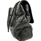 Black Leather Chanel Shoulder Bag