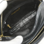 Black Leather Chanel Shoulder Bag