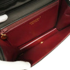 Black Leather Chanel Shoulder Bag