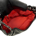 Black Leather Chanel Shoulder Bag