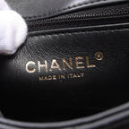 Black Leather Chanel Shoulder Bag