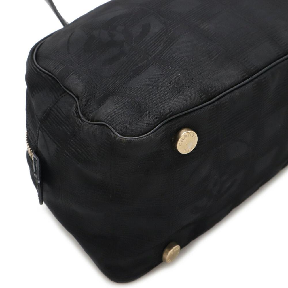 Black Leather Chanel Travel Line