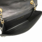 Black Leather Chanel Shoulder Bag