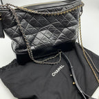 Black Leather Chanel Crossbody Bag