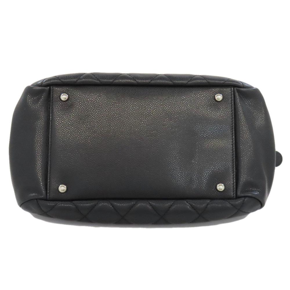 Black Leather Chanel Shoulder Bag