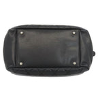 Black Leather Chanel Shoulder Bag