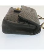 Black Leather Chanel Shoulder Bag
