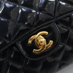 Black Leather Chanel Flap Bag