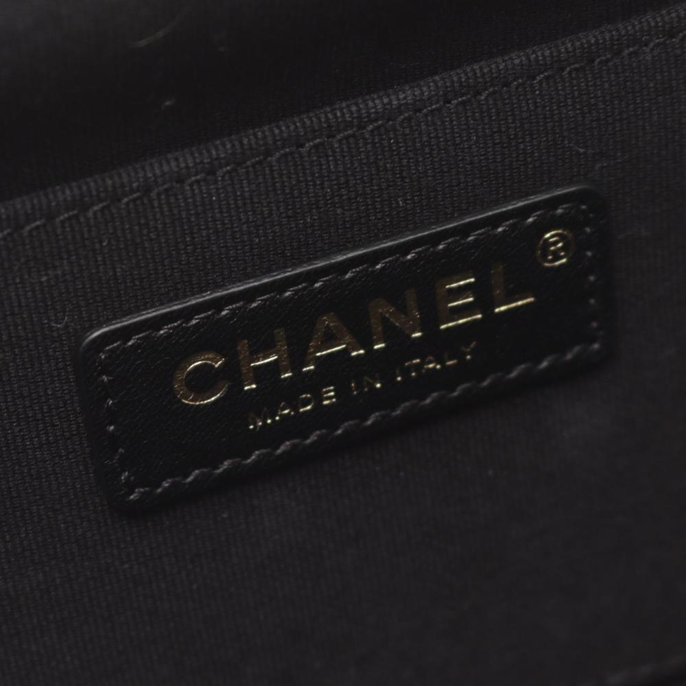 Black Leather Chanel Shoulder Bag