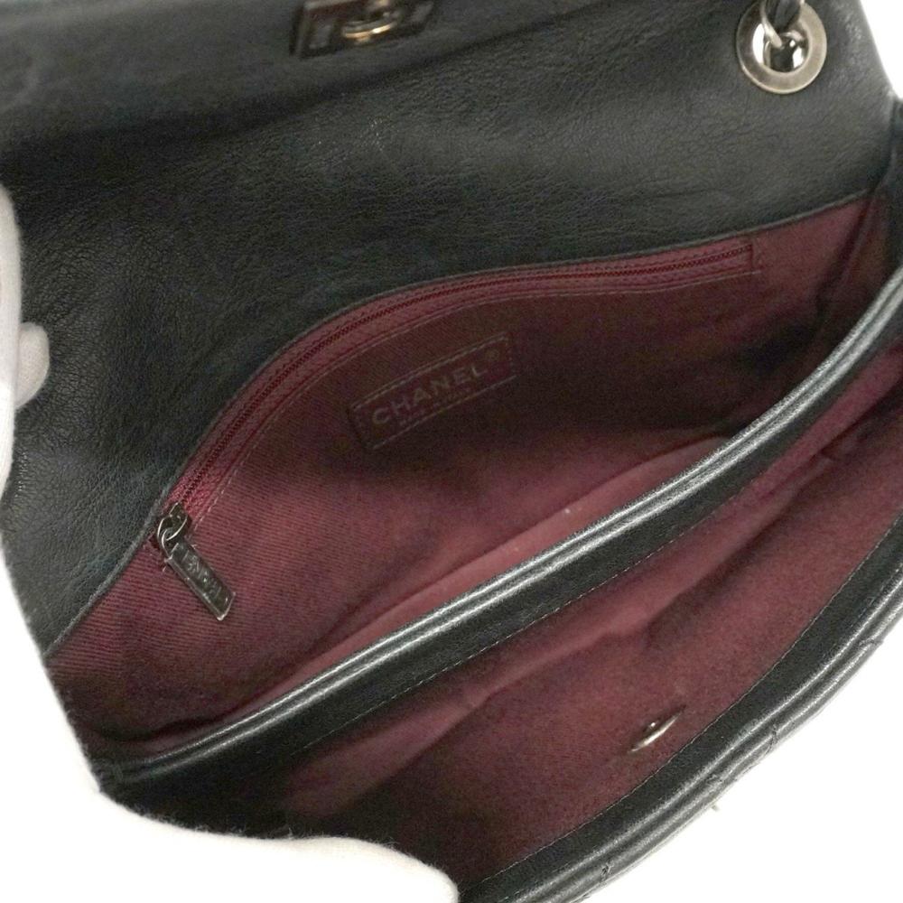 Black Leather Chanel Shoulder Bag